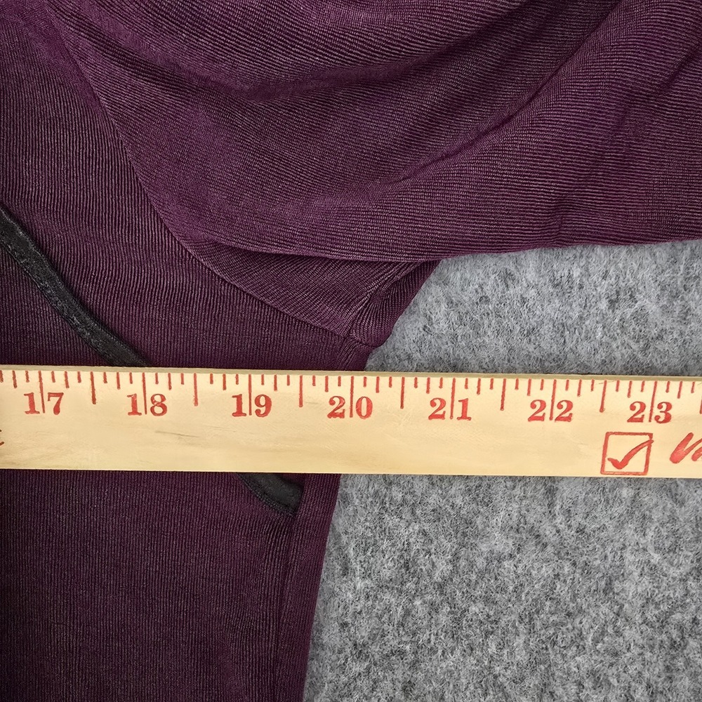 Chico's Travelers Blouse Womens 2(L/12) Purple Mandarin Collar Asian Buttons Top - Picture 9 of 11